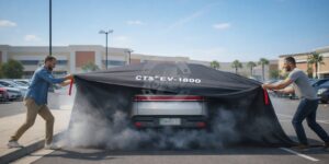 Cobertor antichamas para veículos CTS®EV-1800: contenha incêndios veiculares com rapidez e segurança.