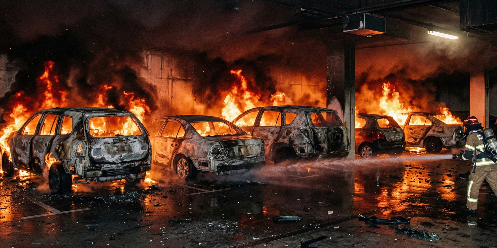 Incêndios em garagens têm sido mais comuns com a popularização dos carros elétricos.
