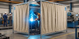 Descubra como montar cabines de solda eficientes usando cortinas de proteção, exaustão localizada e materiais resistentes a altas temperaturas.